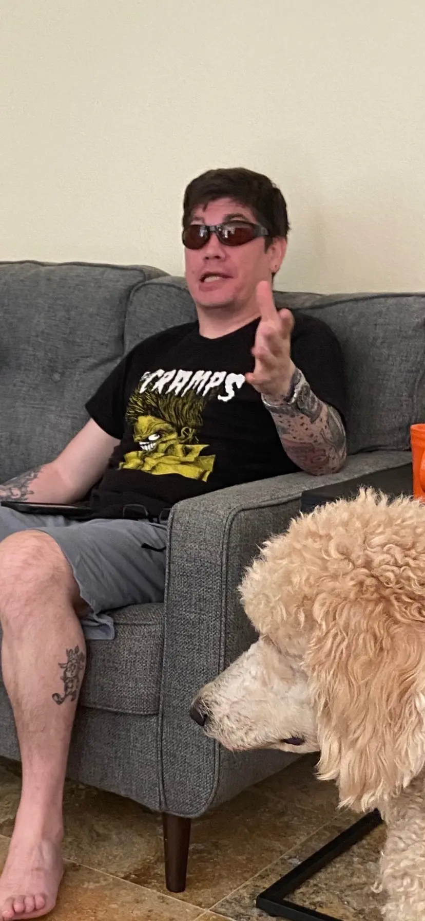 Gabe and his poodle Archie